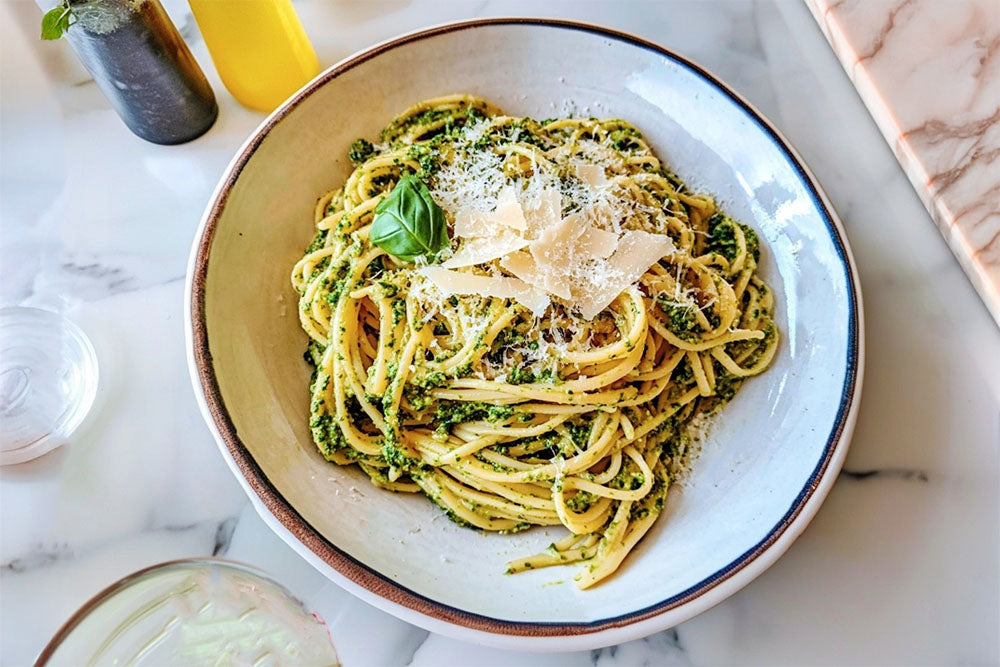 Spaghetti  Al Pesto