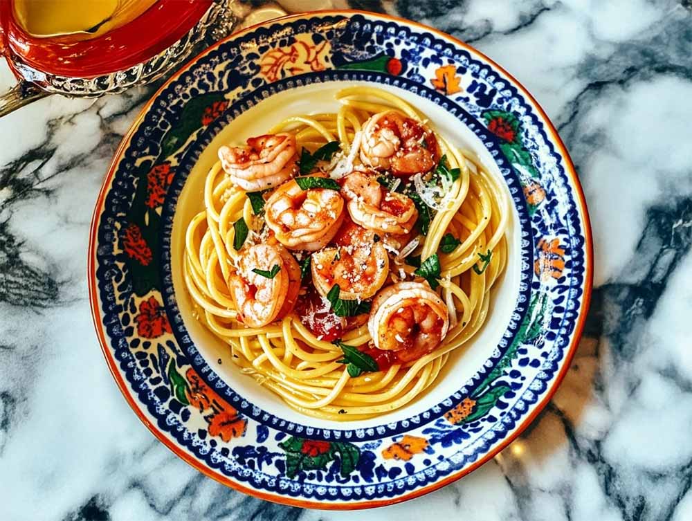 Spaghetti Shrimp Pomodoro