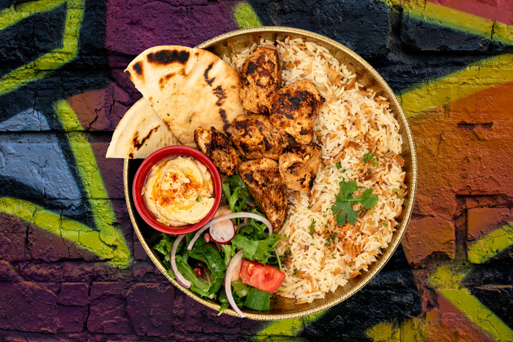 Chicken shawarma platter