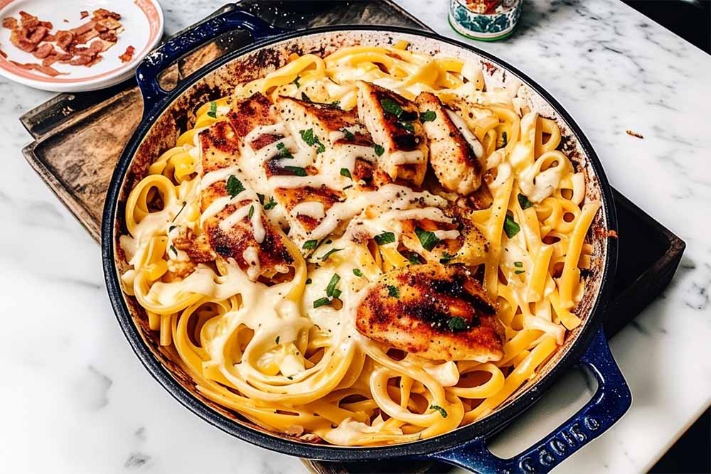 Spaghetti Chicken Alfredo