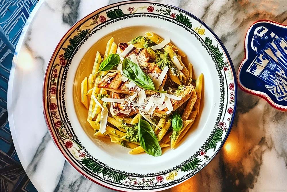 Penne Pesto with Grilled Chicken