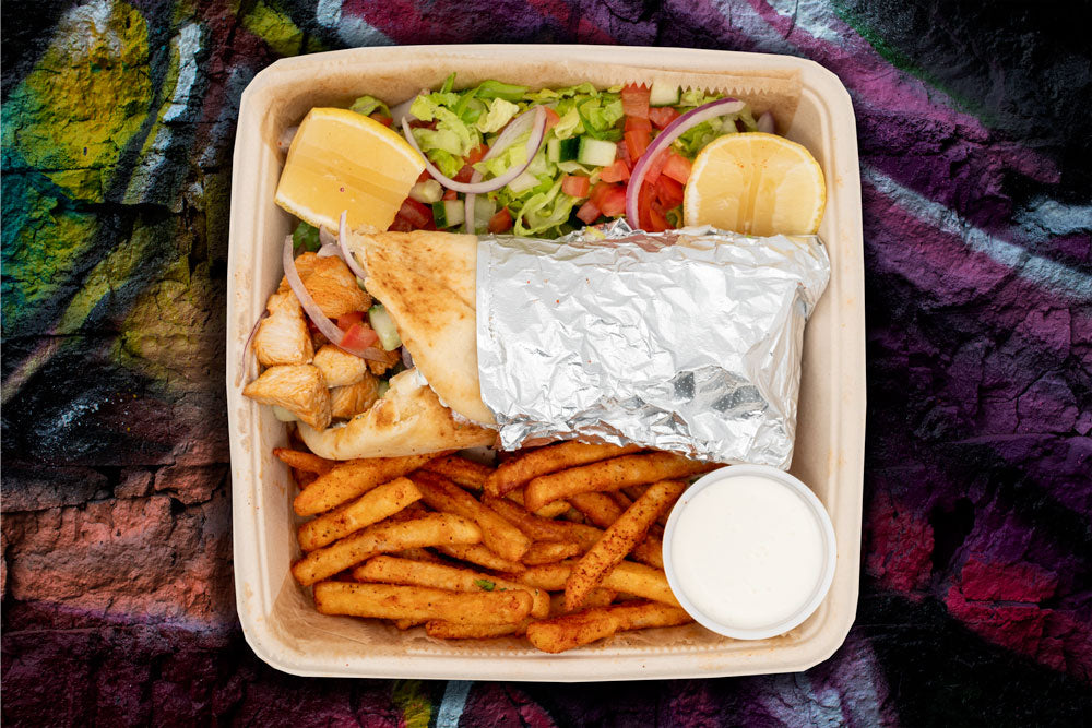 CHICKEN DONER + FRIES + SALAD