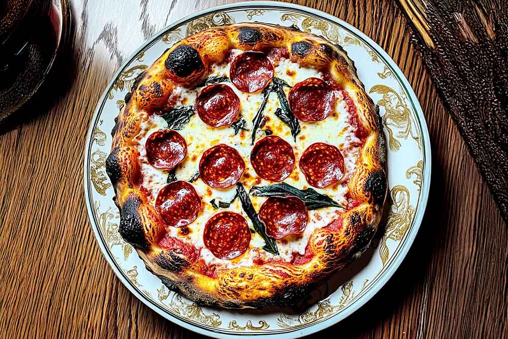 Pepperoni Neapolitan pizza