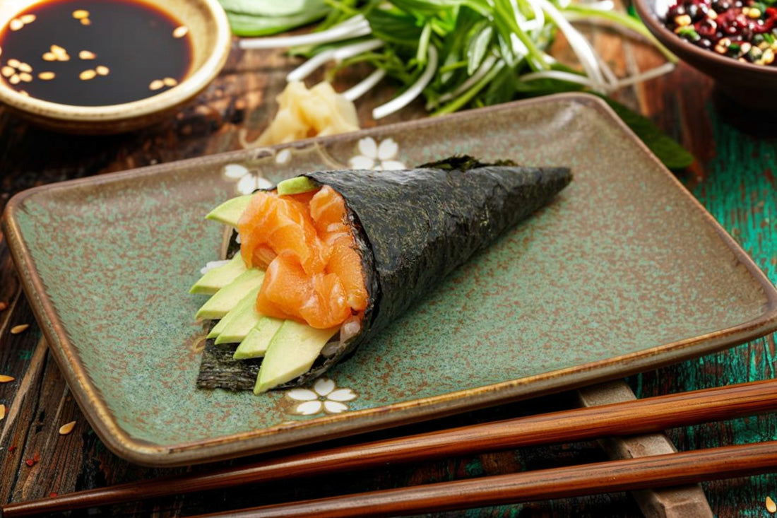 Salmon and avocado Temaki